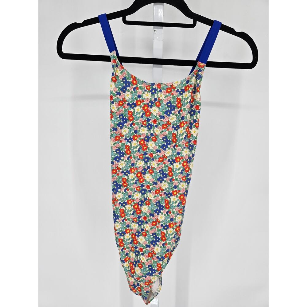 Mini Boden Girls Sz 13-14 (L) One Piece Swimsuit Colorful Floral Print